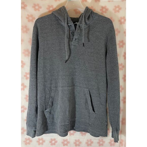 O'Neill Waffle‎ Knit Hoodie Pullover Sweater Casual Lace-Up Standard Fit Size M - Picture 1 of 4
